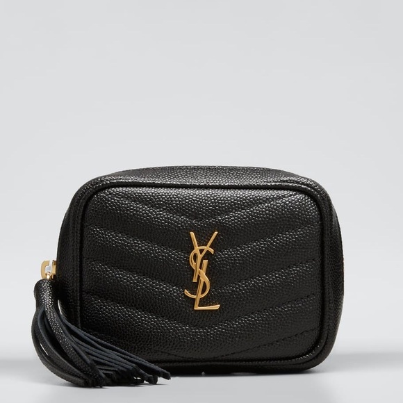 MSRP$1195 NWT! BNIB! YSL Saint Laurent Lou Baby Quilted Grain de Poudre Belt Bag - Picture 13 of 16